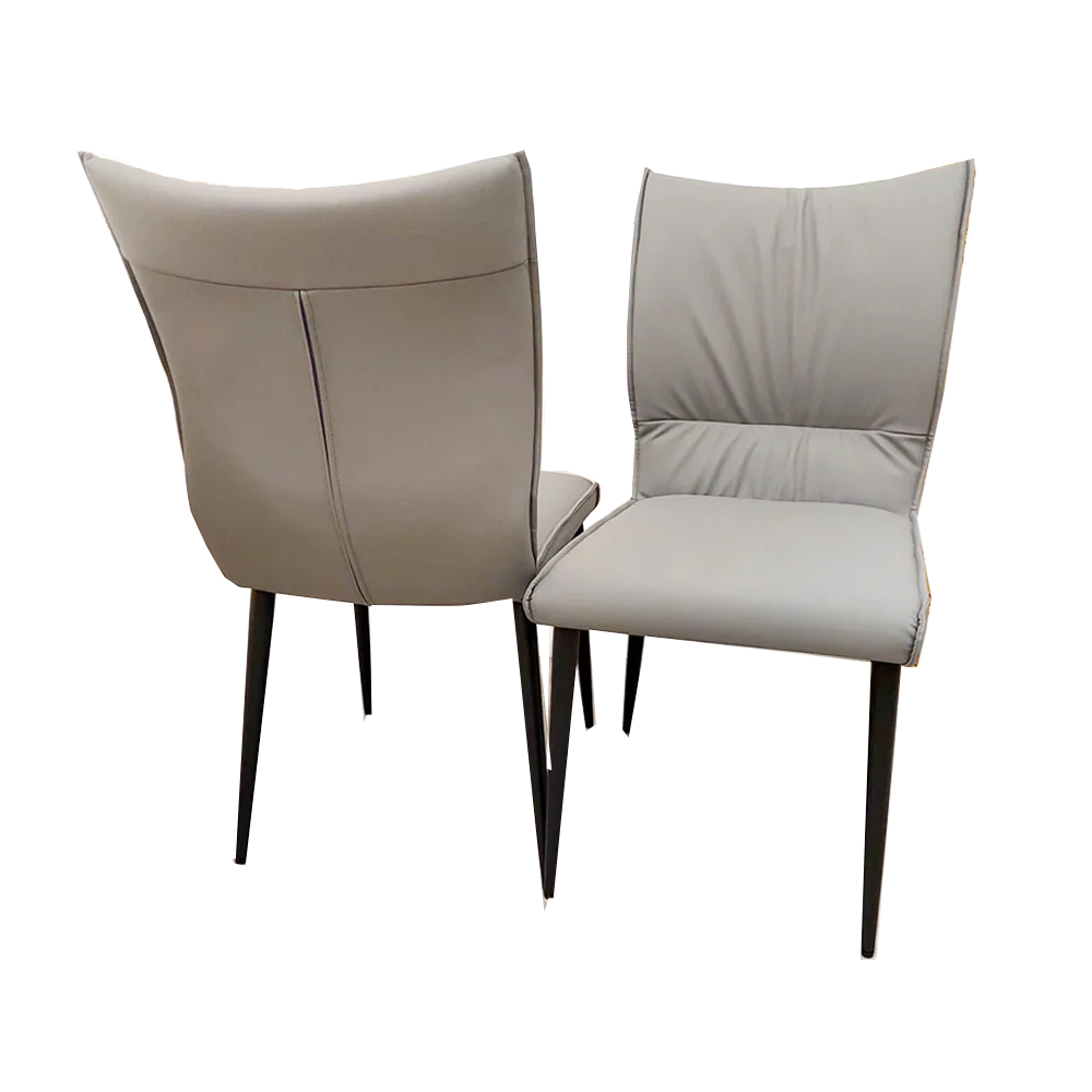 Luxury Folke Leather Dining Chair With Faux Leather And Scandinavian Legs