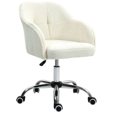 Aurora Fluffy Vanity Chair for Desk, with Height Adjustable, Wheels
