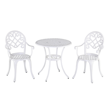 Esterno 3PCs Bistro Set, Aluminium Garden Table and Chairs