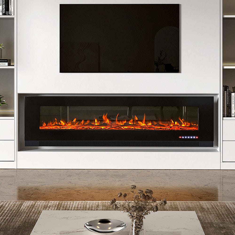 72 inch Wall Mounted Electric Fireplaces With Remote Control 9 Flame Colours Heater