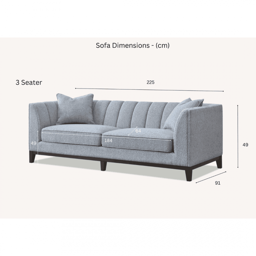 Cooper 3 Seater Dolphin Boucle Fabric Sofa