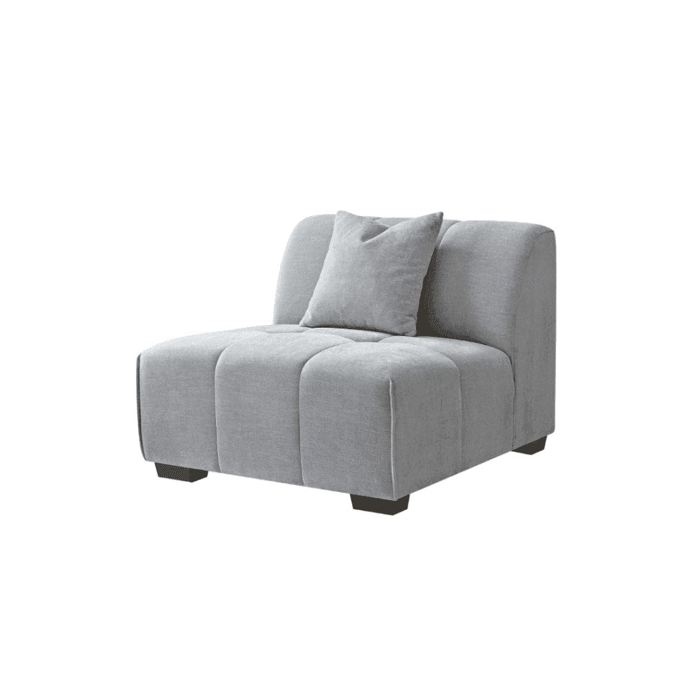 Leonard 3 Seater Cloudy Grey Boucle Fabric Left Hand Corner Sofa