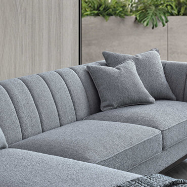 Cooper 3 Seater Dolphin Boucle Fabric Left Hand Corner Sofa