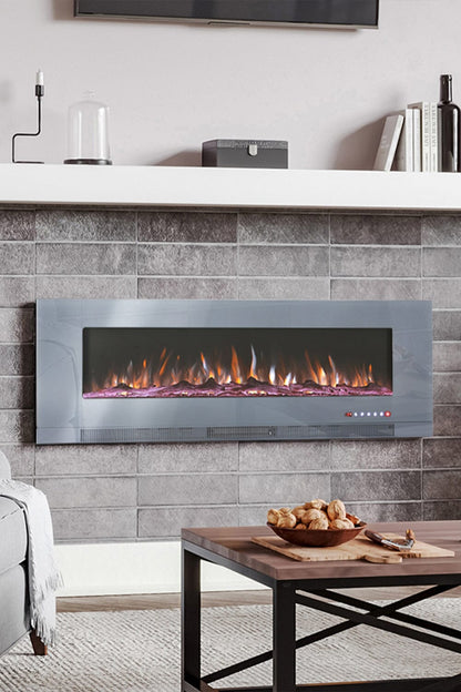 50/60 inch Electric Fireplace 5000 BTU Wall Mounted Fireplaces Heater