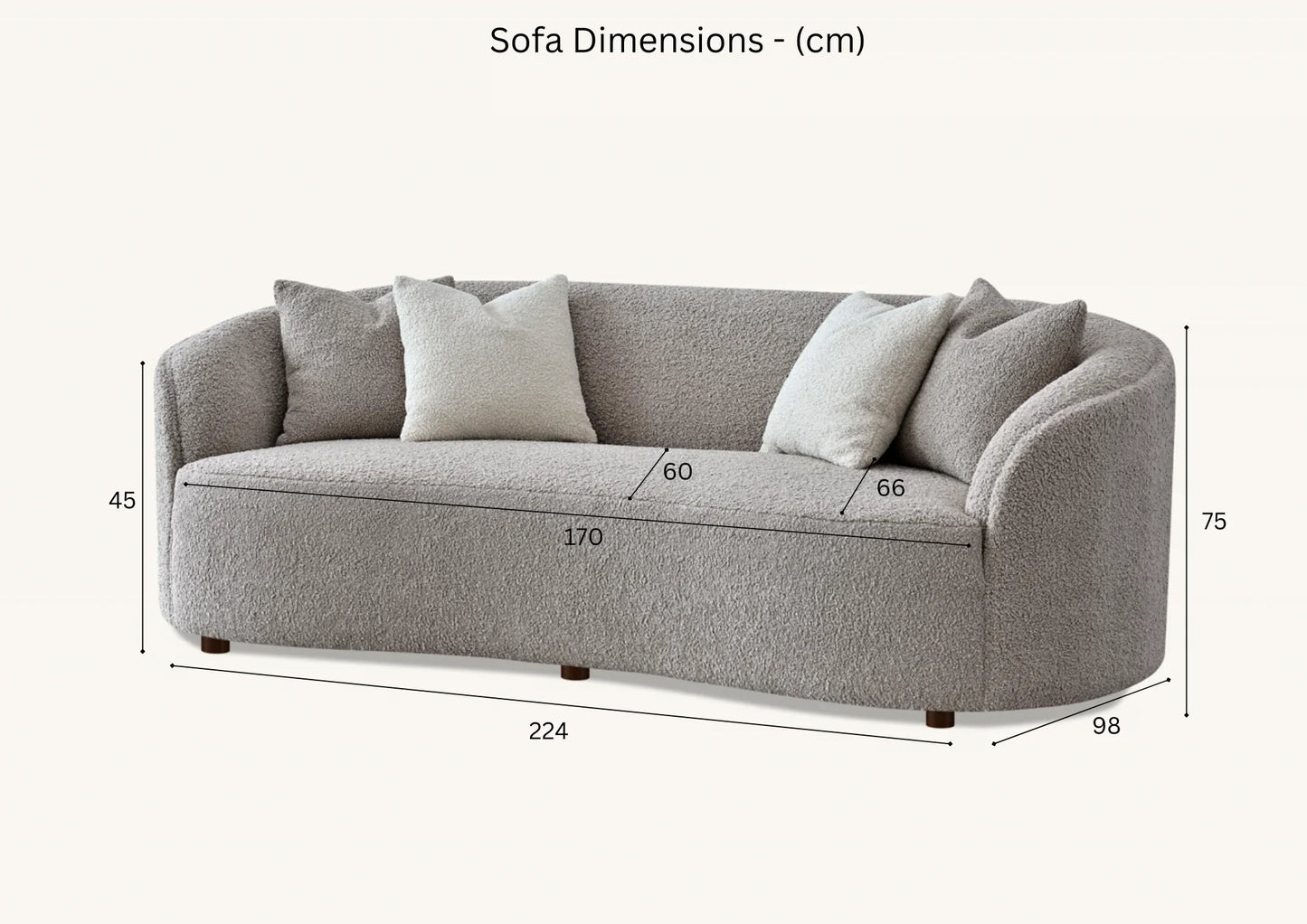 Nolita Latte Boucle Teddy Sofa And Accent Chair