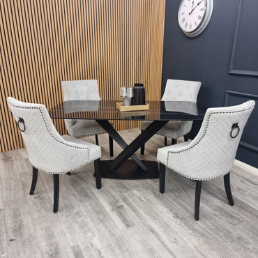 Bentley Dining Chair with Black Legs