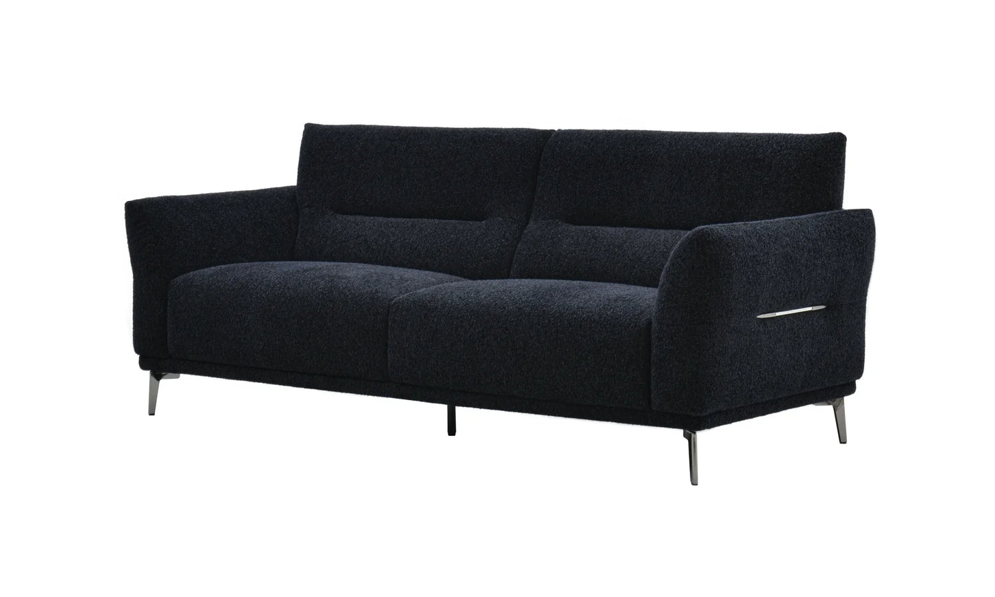 The Albany Luxury Black Boucle Fabric 3 Seater Sofa
