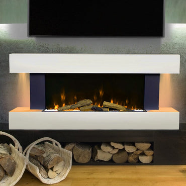 52 Inch Contemporary Wall Mounted/Freestanding Fireplace Mantel for Living Room