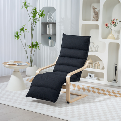 Aurora Birch Wood Lounge Chair for Living Room, Bedroom