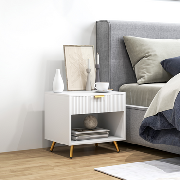 Aurora  Small Table With Drawer, Open Compartment and Handle