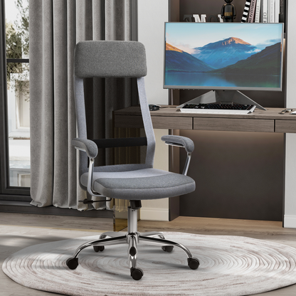 Office Chair Mesh High Back Swivel Task Home Desk Chair w/ Arm, Grey  Luna