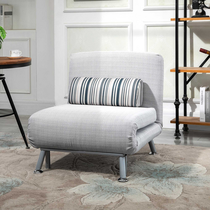 Aurora Single Folding 5 Position Convertible Sleeper Chair Bed