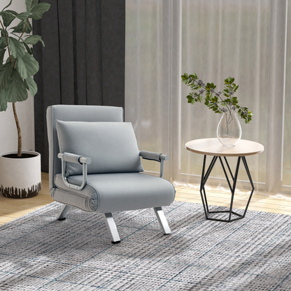 Aurora Single Folding 5 Position Convertible Sleeper Chair Bed