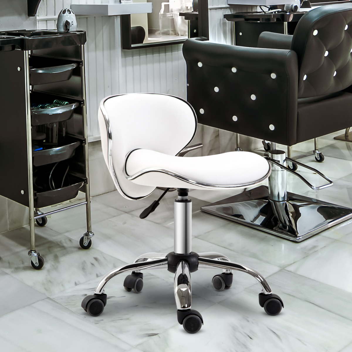 Aurora Office Chair Beauty Salon Rolling Technician Stool Chair
