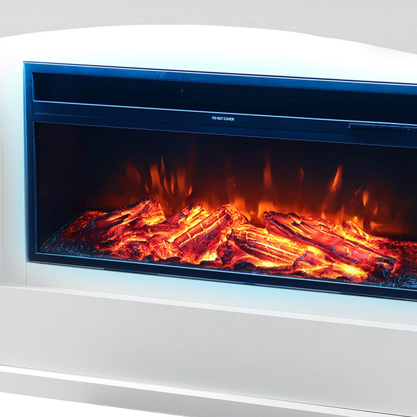 39/48 Inch White Electric Fireplace Suite 1800W with Ambient Light 1/7 LED Colours