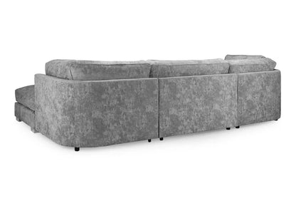 Bishop Fullback Sofa Platinum Fabric U Shape Corner Sofa