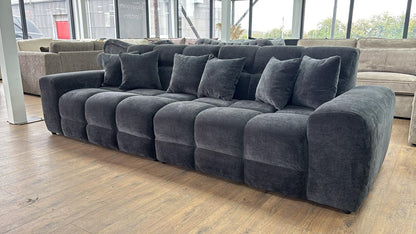 The Bubble Charcoal Black Boucle Cloud Fabric 4 Seater Sofa