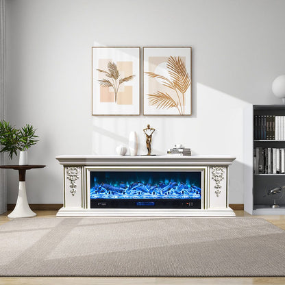 180cm W Remote Freestanding Fireplaces Bluetooth Player TV Stand Electric Fireplace