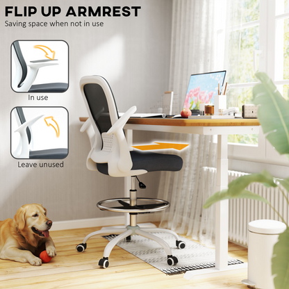 Aurora Mesh Draughtsman Chair, Ergonomic Drafting Chair