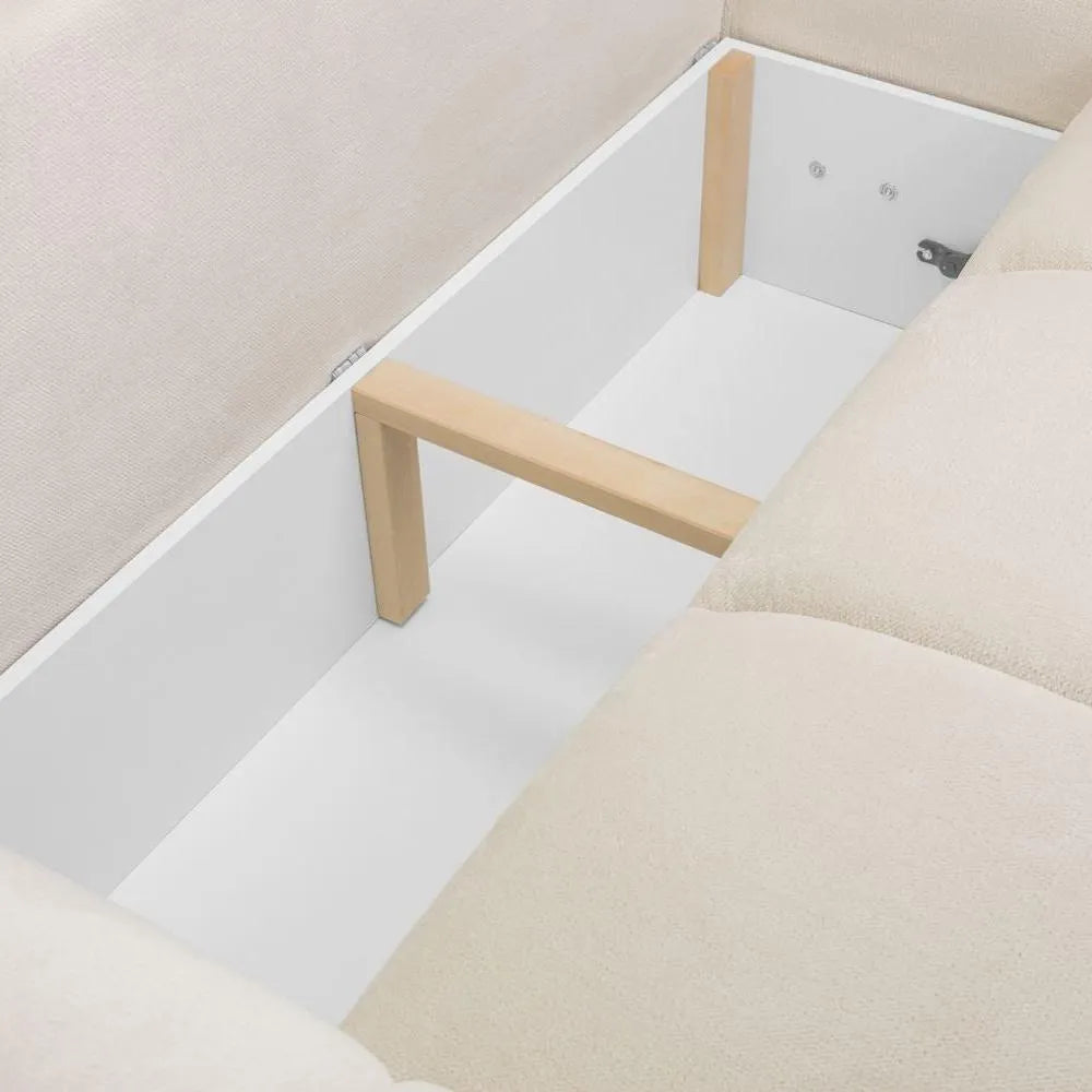 Zara Cream Universal Corner Sofabed with Storage