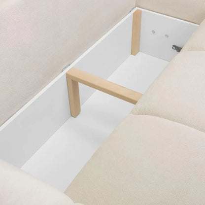 Zara Cream Universal Corner Sofabed with Storage