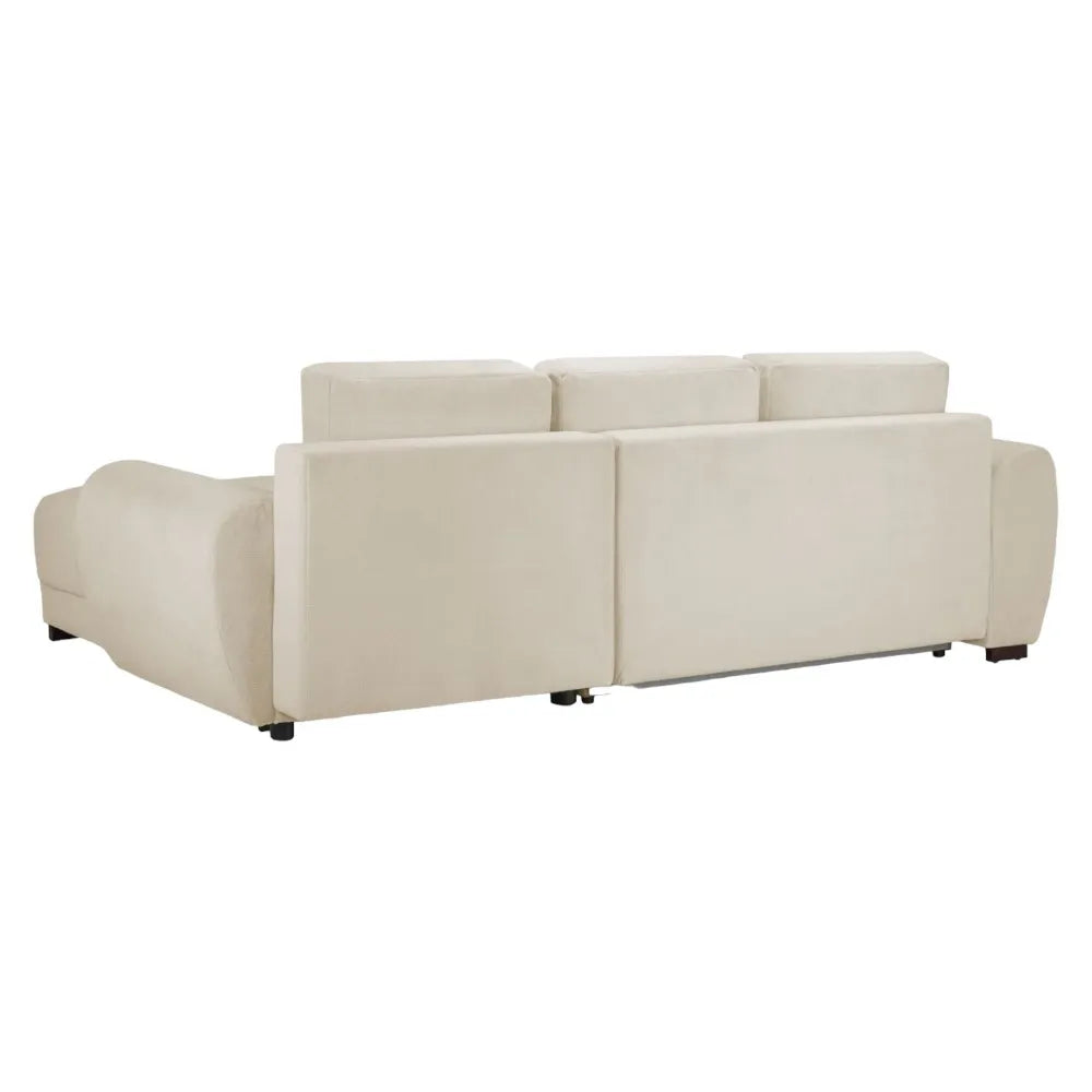 Zara Cream Universal Corner Sofabed with Storage