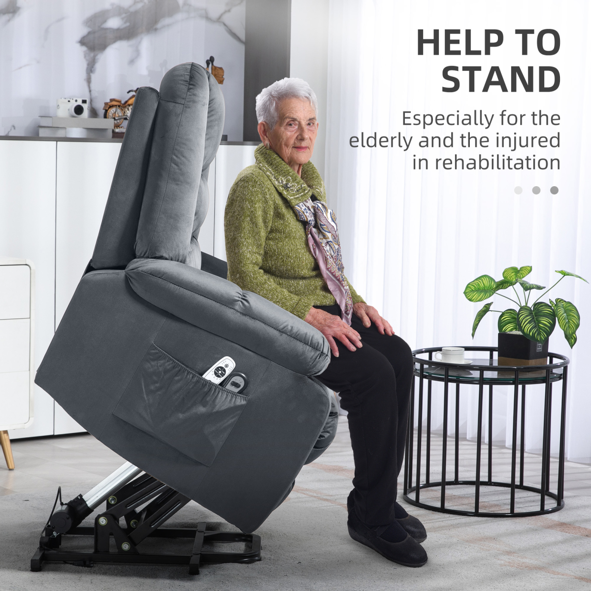 Aurora Lift Chair with Vibration Massage, Heat, Quick Assembly, Brown