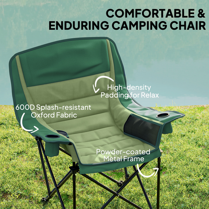 Esterno Camping Chair for Adults, Padded Folding Chair
