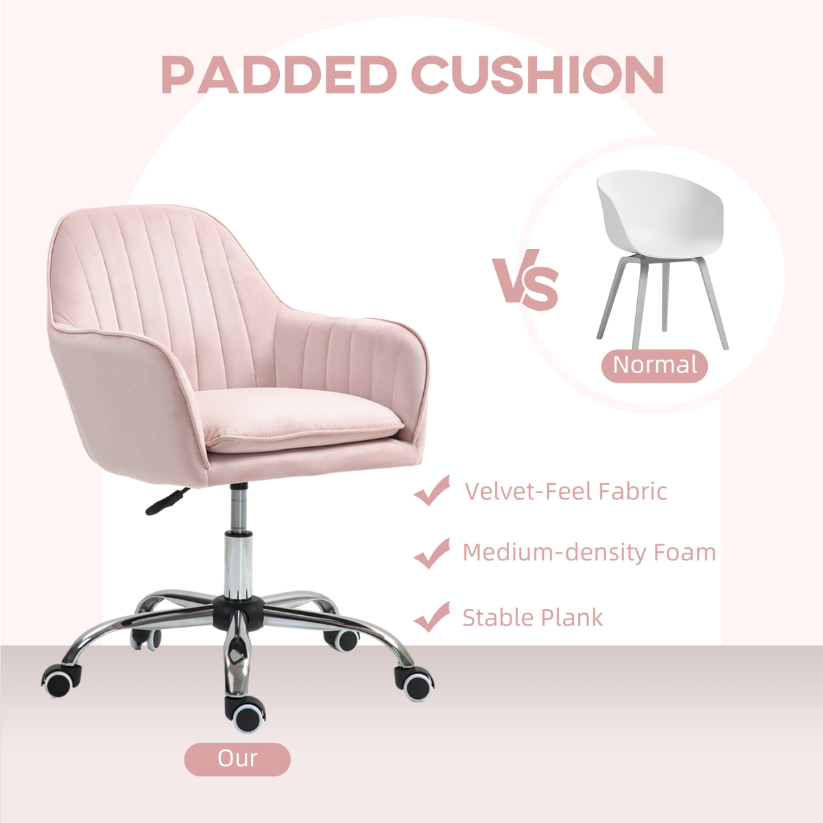 Aurora Office Chair, Swivel Desk Chair w/ Adjustable Height