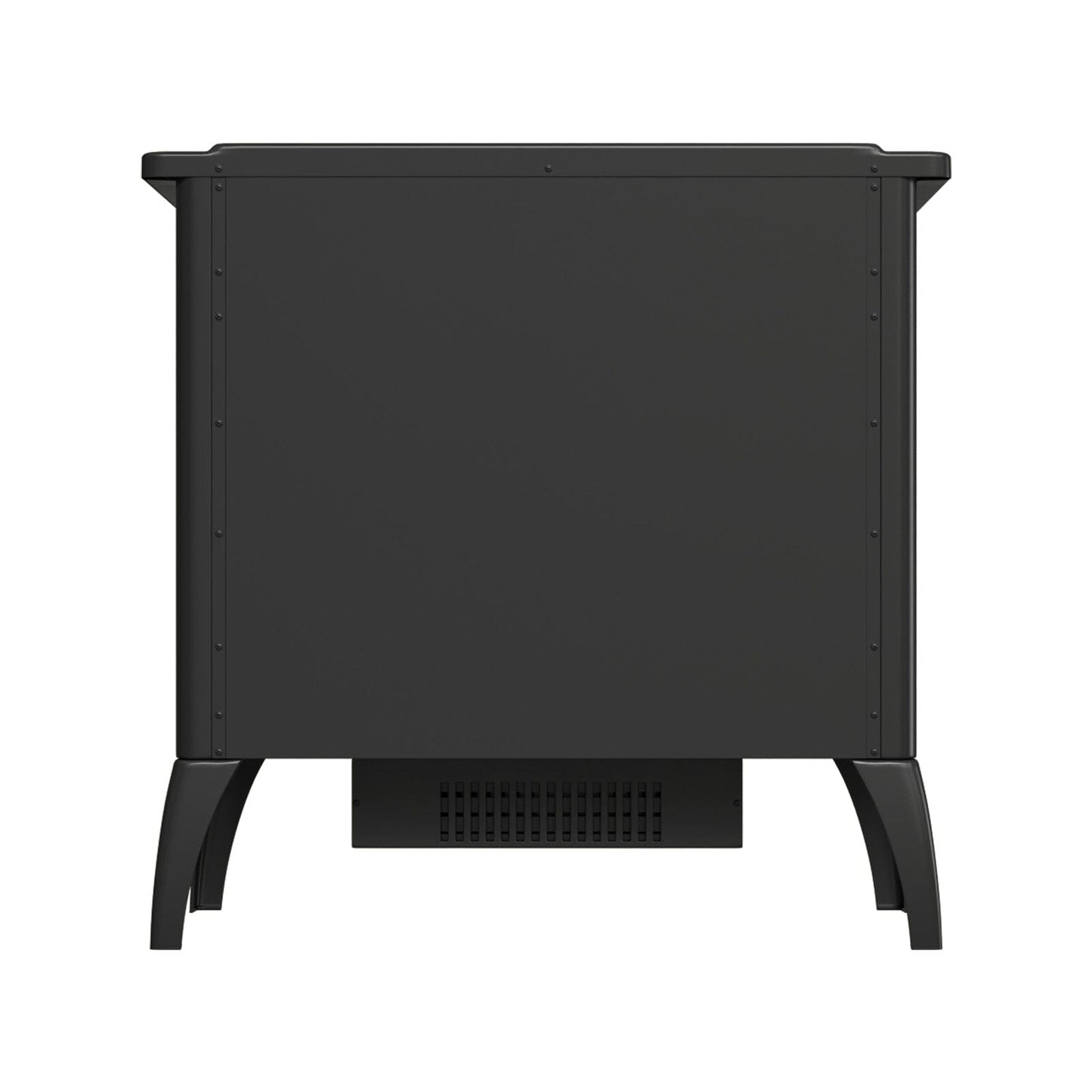 Black Freestanding Electric Fireplace Heater with Adjustable Flame Brightness