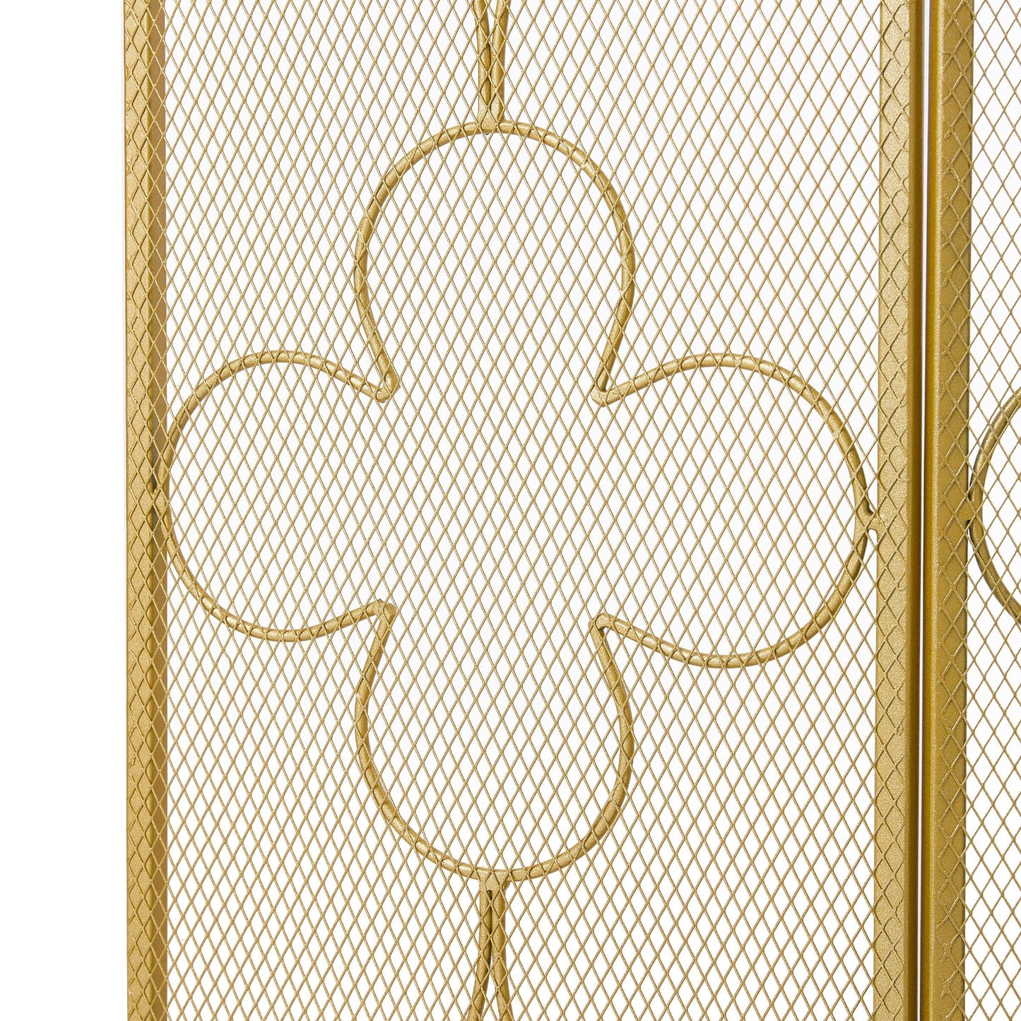 Smallbee Iron Fireplace Screen Gold Powder-Coated – 122x2.3x77.5cm