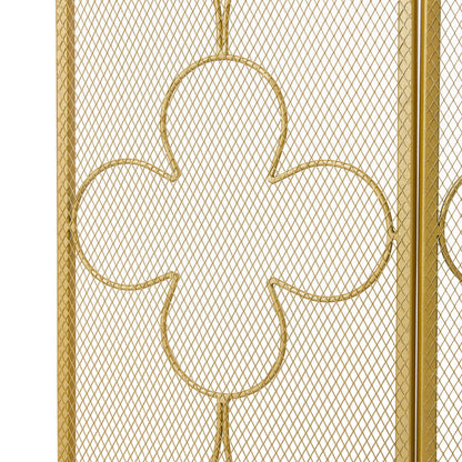 Smallbee Iron Fireplace Screen Gold Powder-Coated – 122x2.3x77.5cm