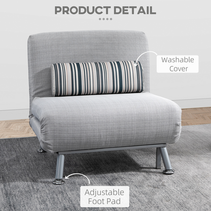 Aurora Single Folding 5 Position Convertible Sleeper Chair Bed