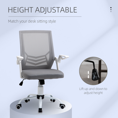 Mesh Swivel Office Chair Task Computer Chair w/ Lumbar Support, Grey  Luna