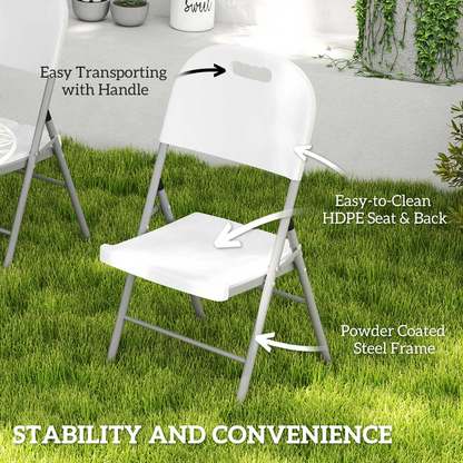 Esterno 2PCS Folding Chair with Steel Frame, Garden Chair Set