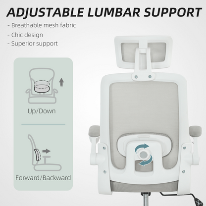 Aurora Executive Mesh Office Chair with Headrest, Lumbar Support