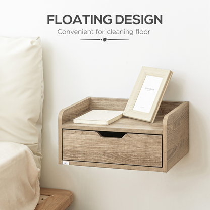 Aurora Floating Nightstand Set of 2, Nightstand with Drawer