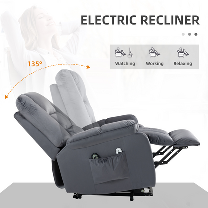 Aurora Lift Chair with Vibration Massage, Heat, Quick Assembly, Brown