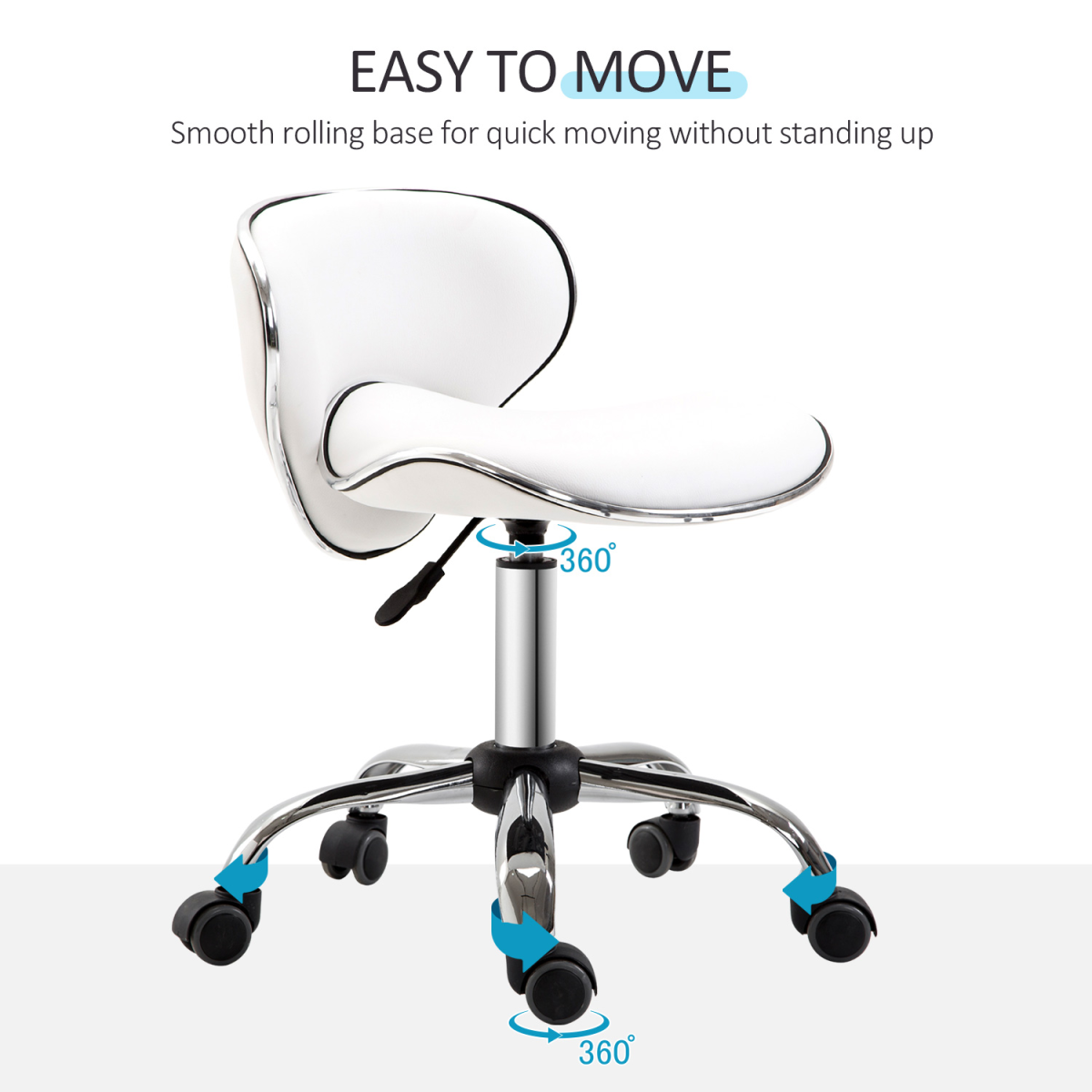 Aurora Office Chair Beauty Salon Rolling Technician Stool Chair