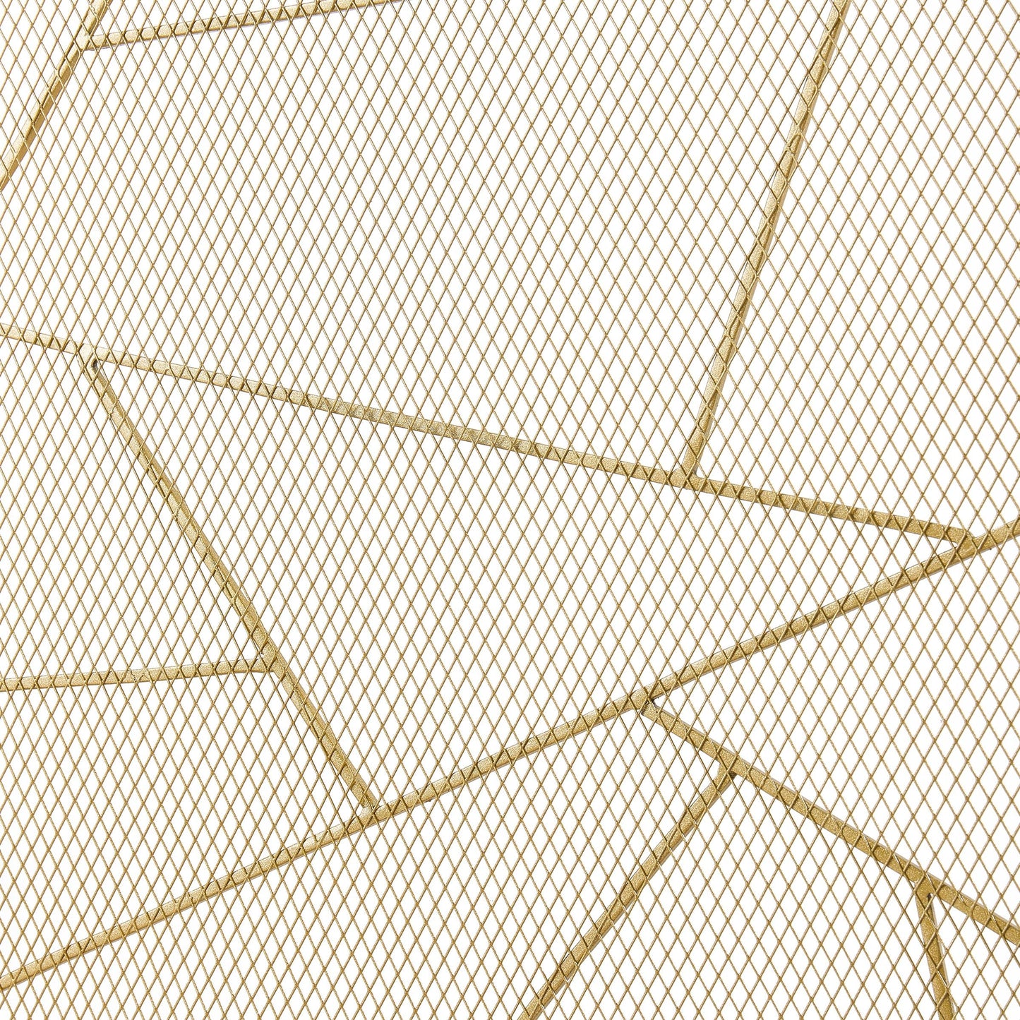 Smallbee Triple-Fold Iron Fireplace Screen Gold Frame – 132x1x80cm