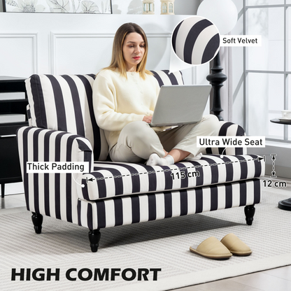 Aurora Accent Chair with Stripe, Armchair for Living Room