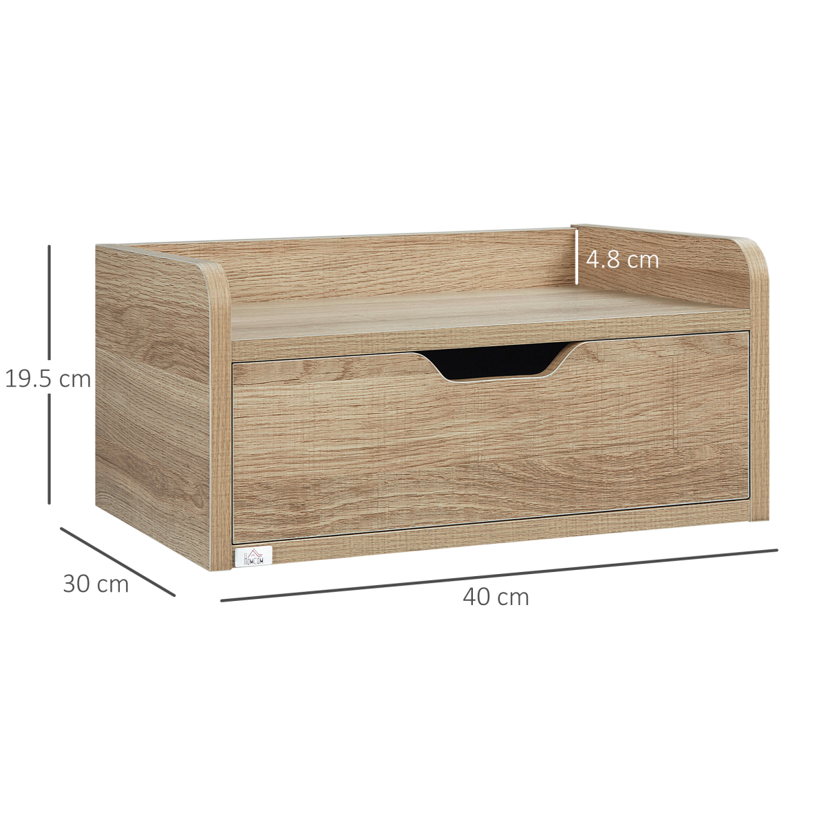 Aurora Floating Nightstand Set of 2, Nightstand with Drawer