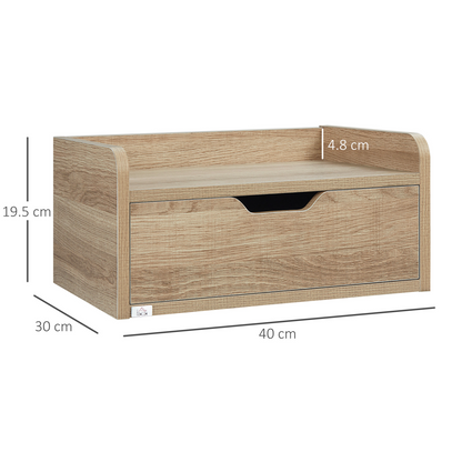 Aurora Floating Nightstand Set of 2, Nightstand with Drawer