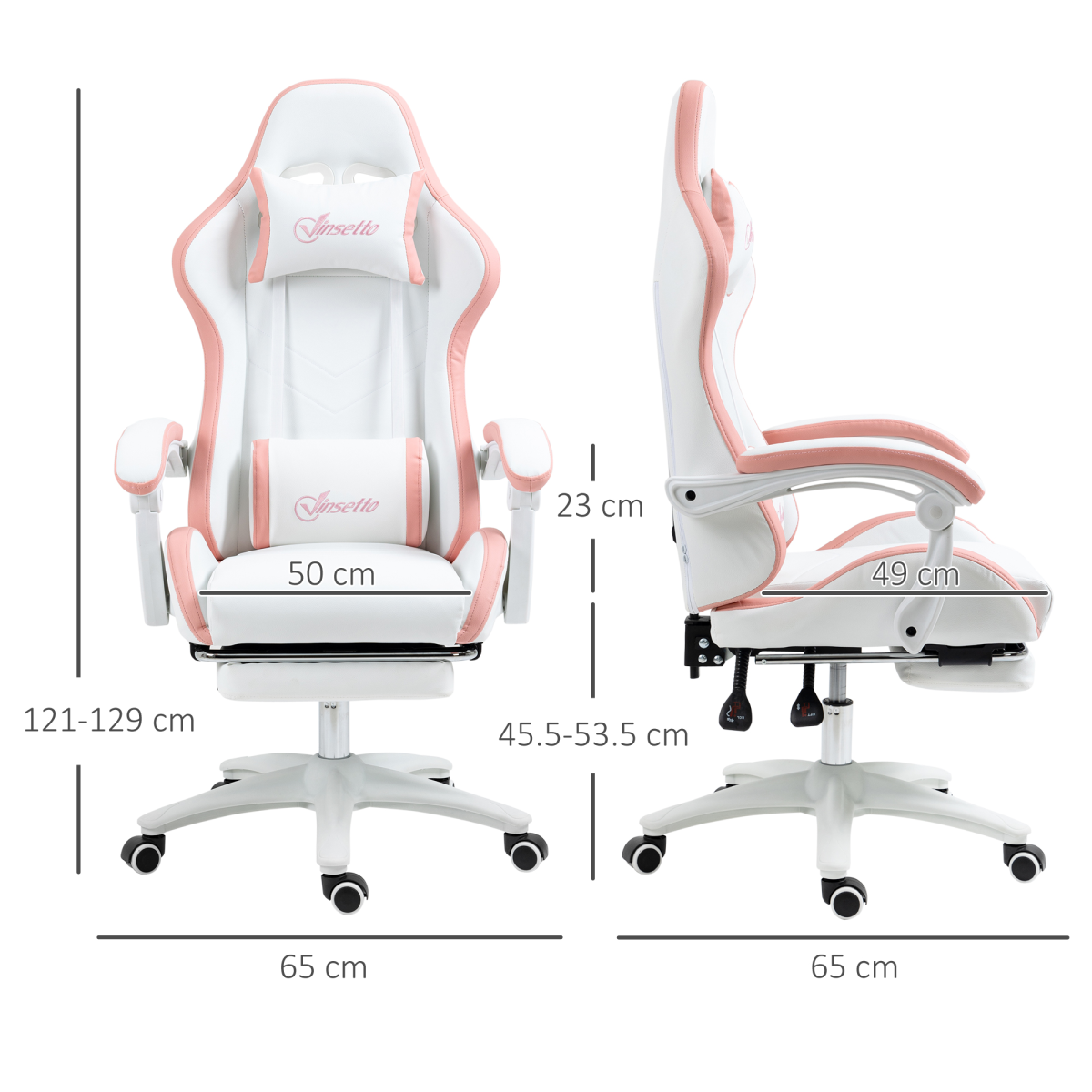 Luna Racing Style Gaming Chair with Reclining Function Footrest, Blue