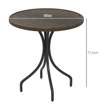 Esterno Round Garden Table Outdoor Side Table with Steel Frame