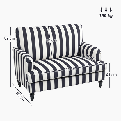 Aurora Accent Chair with Stripe, Armchair for Living Room