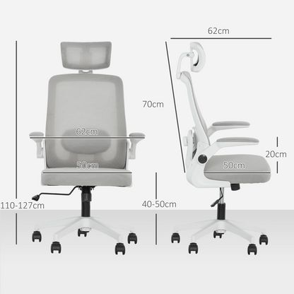 Aurora Executive Mesh Office Chair with Headrest, Lumbar Support