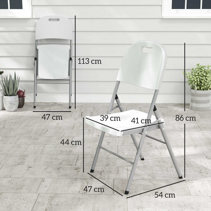 Esterno 2PCS Folding Chair with Steel Frame, Garden Chair Set