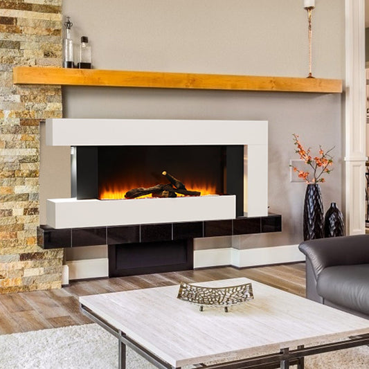 50 Inch 2000W Electric Fireplace Oddly unique L Shaped Wall Mounted Fireplaces