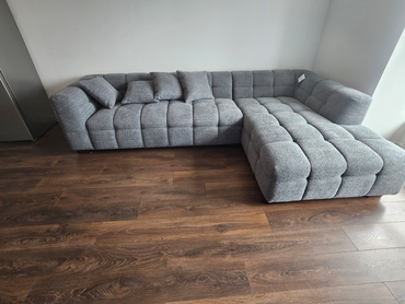 The Bubble Iron Boucle Fabric Right Hand Corner Tribeca Sofa